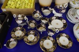 QUANTITY OF VICTORIAN GILT DECORATED STAFFORDSHIRE TEA WARES