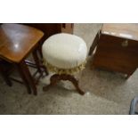 VICTORIAN WALNUT PIANO STOOL