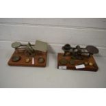 TWO SETS OF VINTAGE POSTAL SCALES