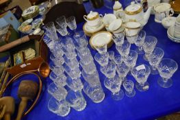 QUANTITY OF VARIOUS CLEAR CUT GLASS WARES