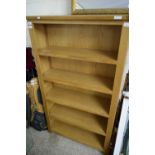 MODERN LIGHT WOOD BOOKCASE CABINET, 90CM WIDE