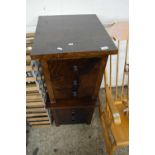 PAIR OF 20TH CENTURY HARDWOOD THREE DRAWER BEDSIDE CABINETS