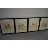 AFTER EDMUND FULLER, FOUR COMICAL GOLFING PRINTS