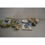 MIXED LOT - CERAMICS TO INCLUDE HAMMERSLEY GILT DECORATED PLATES, VARIOUS TEA WARES, COPENHAGEN