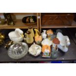 VARIOUS MIXED ORNAMENTS, KITCHEN WARES ETC