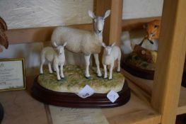 BORDER FINE ARTS MODEL 'BLUE FACED LEICESTER EWE AND LAMB' - BOXED WITH CERTIFICATE