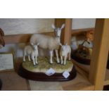 BORDER FINE ARTS MODEL 'BLUE FACED LEICESTER EWE AND LAMB' - BOXED WITH CERTIFICATE