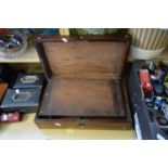 VICTORIAN ROSEWOOD VENEERED WRITING BOX