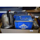 VARIOUS HOUSE CLEARANCE ITEMS TO INCLUDE LARGE ALUMINIUM KETTLE