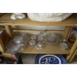 CLEAR DRESSING TABLE GLASS WARES ETC