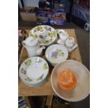 QUANTITY ROYAL NORFOLK FRUIT DECORATED DINNER WARES AND OTHER ITEMS