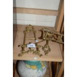 PAIR OF SMALL BRASS TABLE EASELS