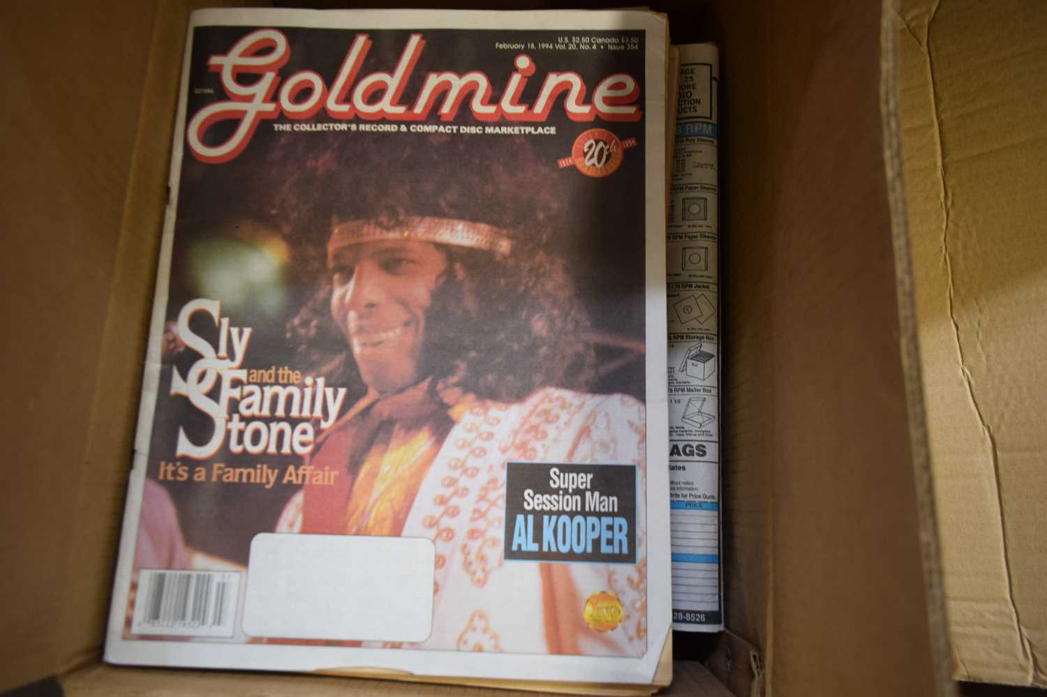 BOX OF GOLDMINE MAGAZINES