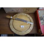 ALLINSONS BREAD BOARD WITH KNIFE