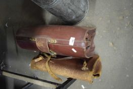 TWO BROWN LEATHER CASES