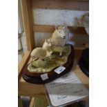 BORDER FINE ARTS MODEL 'NORTH COUNTRY CHEVIOT EWE WITH SCOTCH HALF-BRED LAMB' - LIMITED EDITION