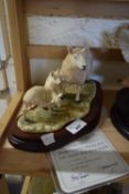 BORDER FINE ARTS MODEL 'NORTH COUNTRY CHEVIOT EWE WITH SCOTCH HALF-BRED LAMB' - LIMITED EDITION