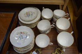 QUANTITY OF ROYAL TUSCAN FLORAL DECORATED TEA WARES