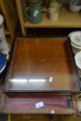 TWO GLAZED TABLE TOP DISPLAY CABINETS