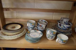 TEA WARES TO INCLUDE ROYAL DOULTON 'MOWBRAY', BOOTHS 'POMPADOUR' AND OTHERS