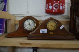 TWO EDWARDIAN WALL CLOCKS