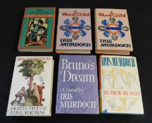 IRIS MURDOCH: 6 titles: THE TIME OF THE ANGELS, London, Chatto & Windus, 1966, 1st edition, original