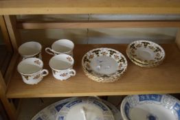 GROUP OF TEA WARES BY ROYAL STAFFORD IN THE 'BALMORAL' PATTERN