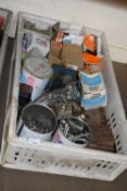 PLASTIC BOX CONTAINING NAILS, SCREWS, OTHER ITEMS