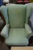 GREEN WING BACK ARMCHAIR