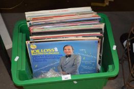 PLASTIC BOX CONTAINING LPS, MAINLY CLASSICAL MUSIC