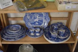 QUANTITY OF SPODE ITALIAN PATTERN WARES, SERVING DISHES, EGG CUPS ETC