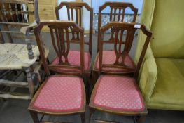 SET OF FOUR EDWARDIAN CHAIRS