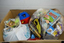 BOX CONTAINING QUANTITY OF TOYS, BOOKS AND MODELS ETC