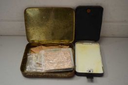TIN BOX BY HARDY BROS CONTAINING FISHING FLIES AND FURTHER ST BRUNO FLAKE BOX