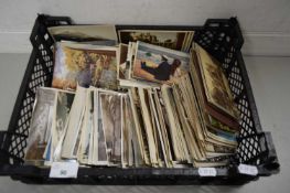 BOX CONTAINING POSTCARDS, SOME TOPOGRAPHICAL AND SOME PHOTOGRAPHIC