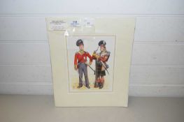 PRINT OF OFFICER AND CORPORAL FROM THE 92ND HIGHLAND REGT OF FOOT