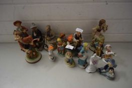 COLLECTION OF CHINA FIGURES MAINLY CHILDREN IN VARIOUS POSES