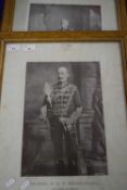 FRAMED BLACK AND WHITE PHOTOGRAPHS - COLONEL R S S BADEN-POWELL AND ONE OTHER (2)