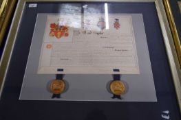 FRAMED REPRODUCTION CERTIFICATE