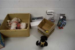 QUANTITY OF TIN PLATE TOYS IN ORIGINAL BOXES INCLUDING MIMI POODLE WITH BONE MADE BY ROSKO, AND
