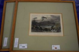 LAKE DISTRICT INTEREST - TWO COLOURED ENGRAVINGS, 'GRASMERE FROM LOUGHRIGG FELL' AND 'GRASMERE