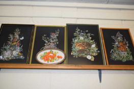 QUANTITY OF FLORAL PRINTS WITH RABBITS AND FIELD MICE