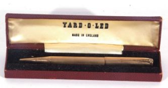 Cased gold plated Yard-o-Led pencil, inscribed 'Western Manufacturing'