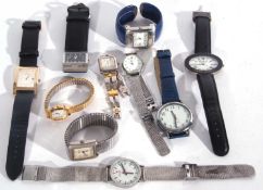 Mixed Lot: 10 various quartz wrist watches - Accurist, two Oasis and a Mondaine (10)