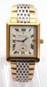 Dreyfuss & Co gent's wrist watch, ref no 1974, date function window, the case gold plated, and a