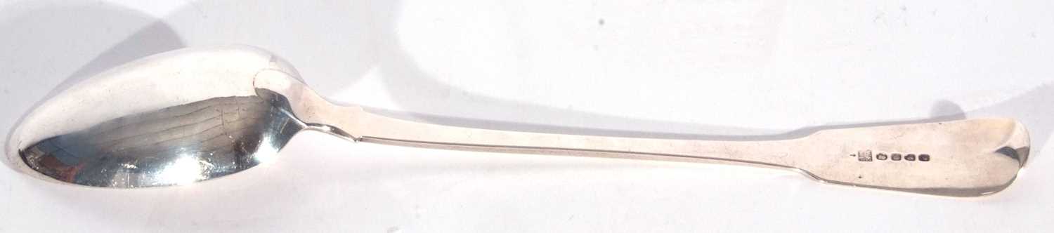 George III basting spoon in Fiddle pattern, well marked for London 1816 by William Eley & William - Image 4 of 5