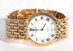 Raymond Weil Geneve Fidelio gents quartz watch, Swiss made, gold plated case and bracelet, white