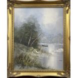 A Cox, British School, 20th Century, A winter landscape scene, oil on canvas, signed.Qty: 1