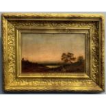 Manner of Jacobus Theodorus Abels (Dutch 19th Century), Landscape with staffage, oil on board,