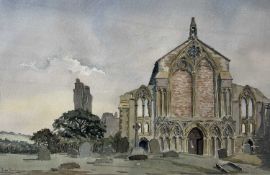 John Saville (British Contemporary), The remains of Binham Priory, watercolour, signed, framed and